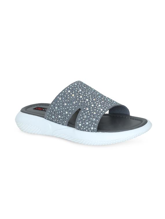 grey mesh flat forms sandals - 17251883 - Zoom Image - 1