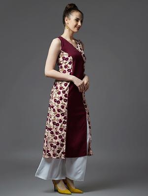 floral print a-line kurta - 17252087 - Standard Image - 2