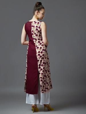 floral print a-line kurta - 17252087 - Standard Image - 3