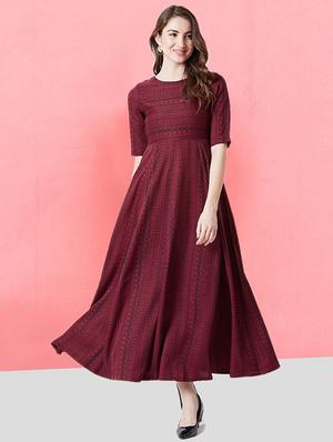 printed flared kurta - 17252089 - Standard Image - 2