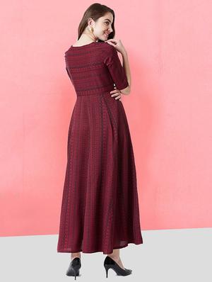 printed flared kurta - 17252089 - Standard Image - 3