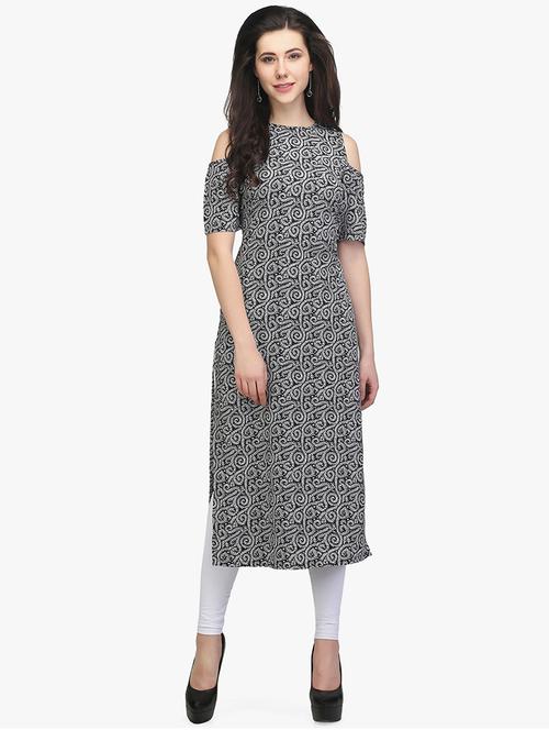 printed straight kurta - 17252098 - Standard Image - 1