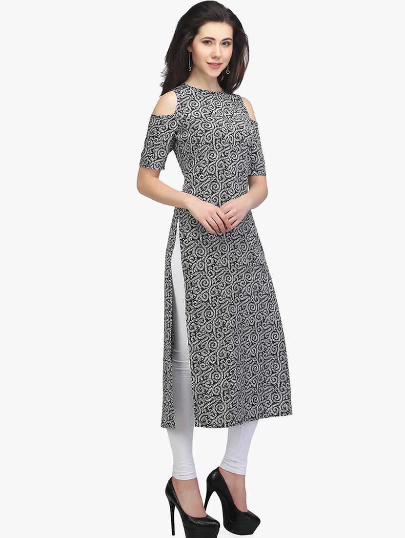printed straight kurta - 17252098 - Zoom Image - 2