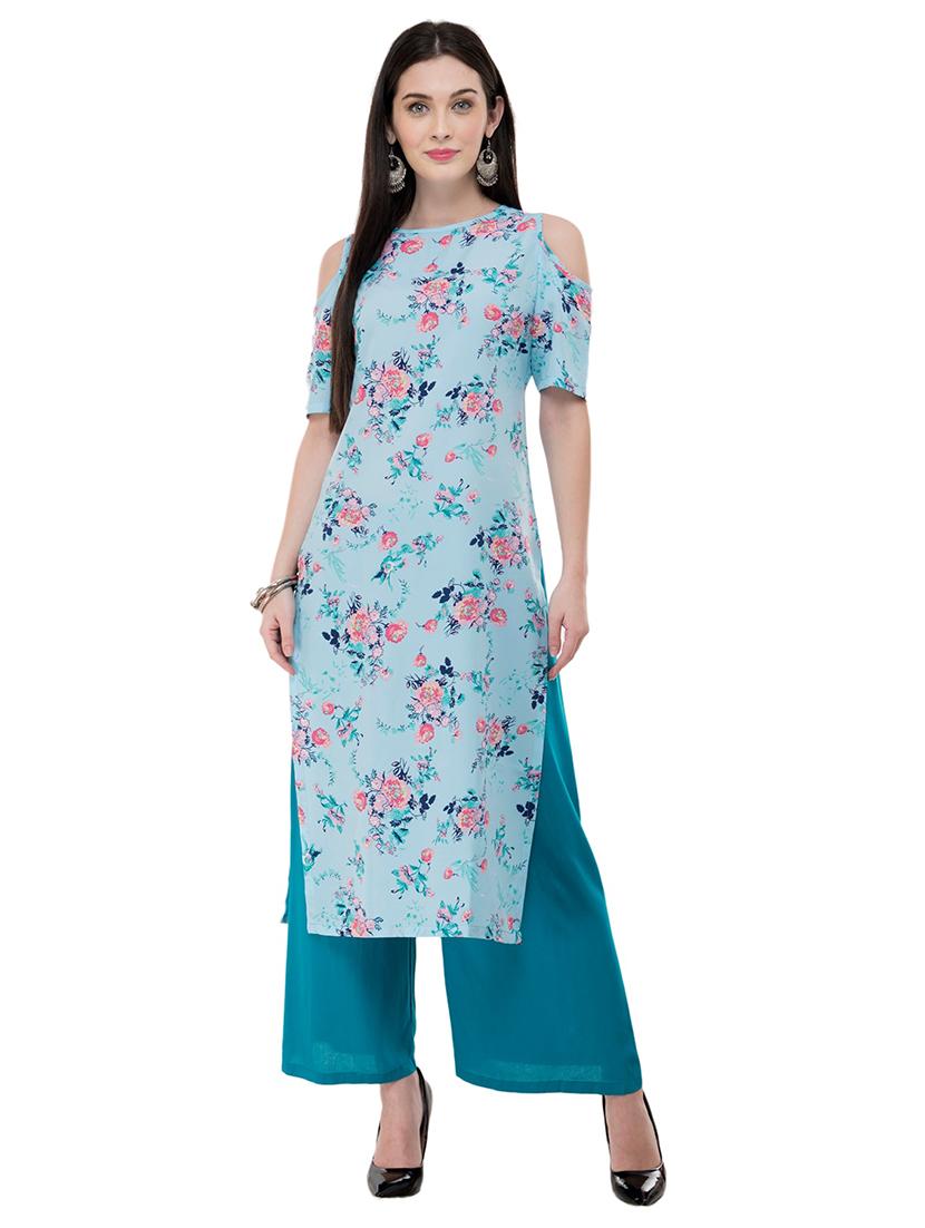 printed straight kurta - 17252101 - Zoom Image - 1