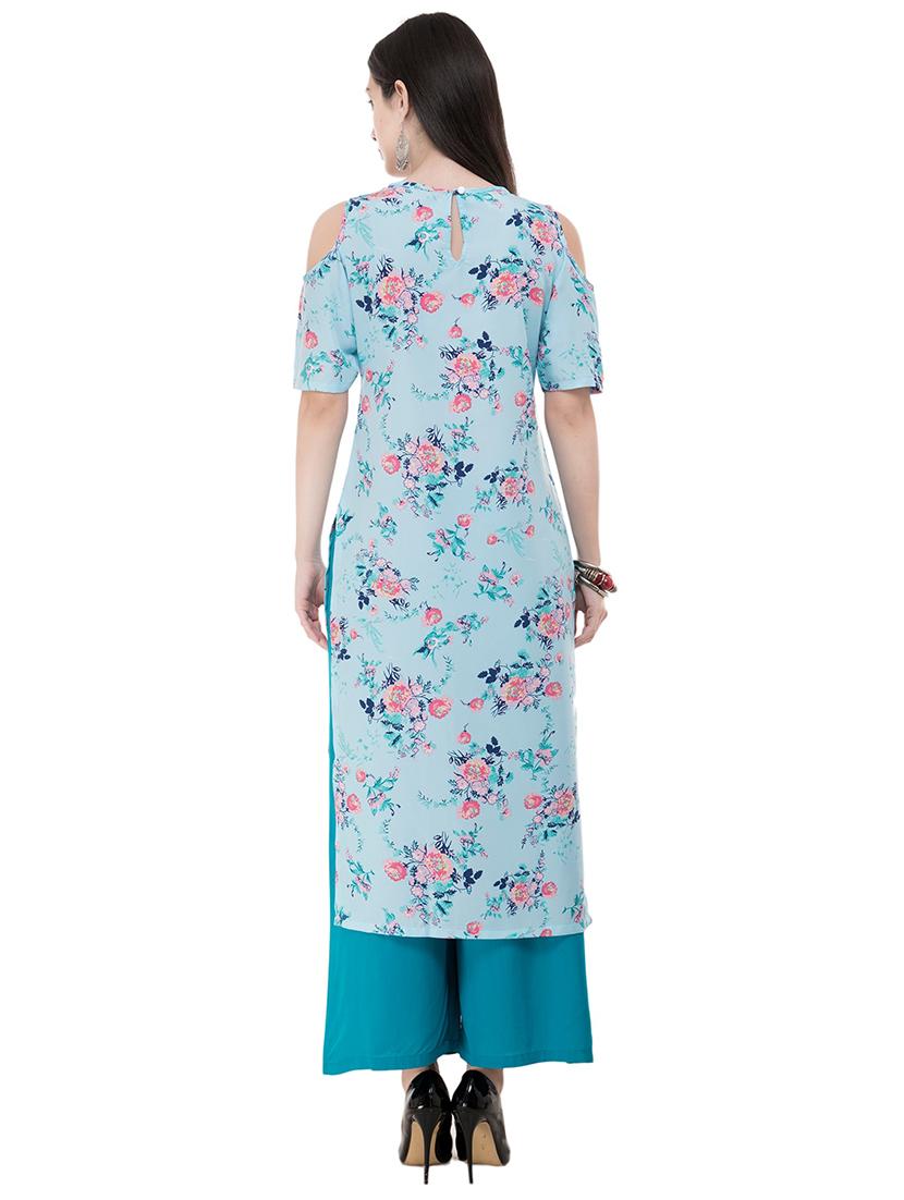 printed straight kurta - 17252101 - Zoom Image - 3