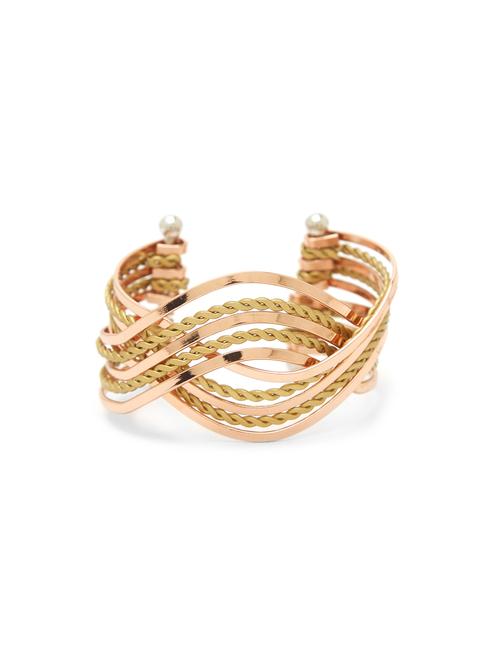 gold metal cuffs bracelet - 17252183 - Very Small Image - 1