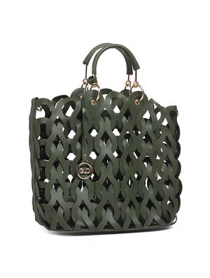 green leatherette (pu) hobo handbag - 17252201 - Standard Image - 5
