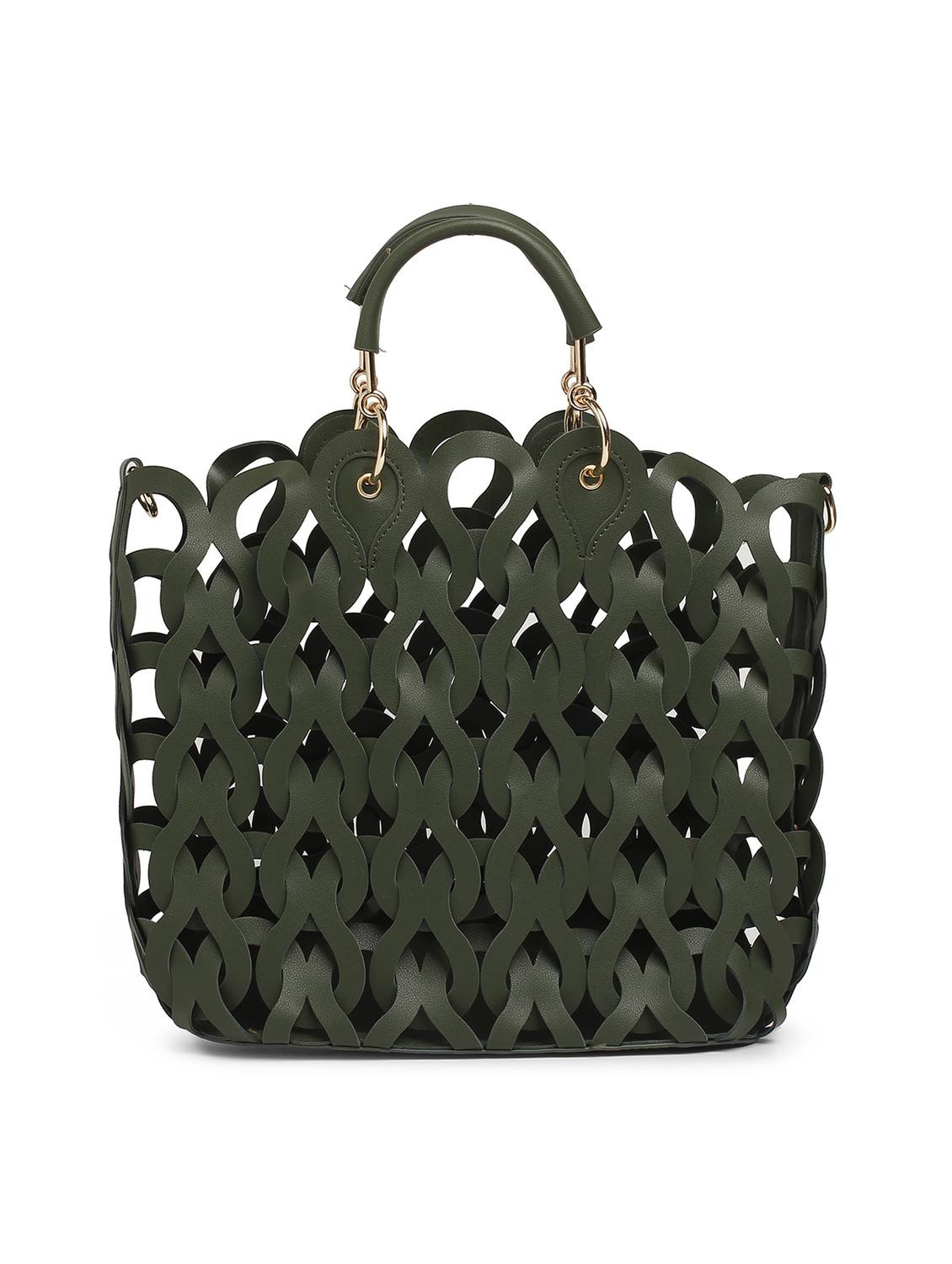 green leatherette (pu) hobo handbag - 17252201 - Zoom Image - 2