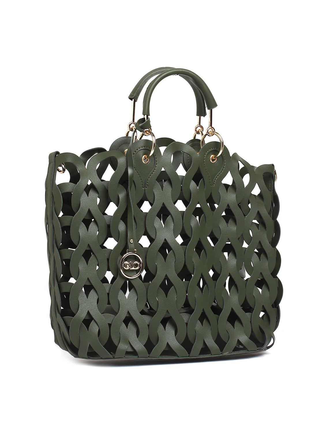 green leatherette (pu) hobo handbag - 17252201 - Zoom Image - 5