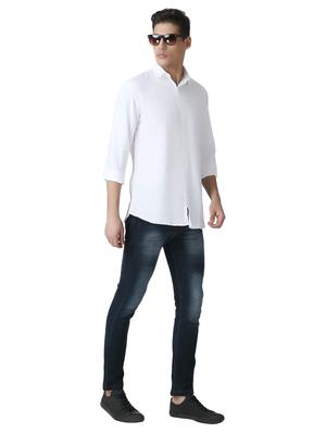 white solid casual shirt - 17252499 - Standard Image - 3