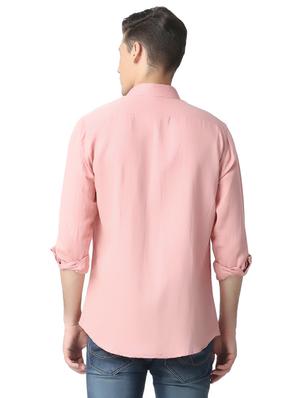 pink solid casual shirt - 17252503 - Standard Image - 3