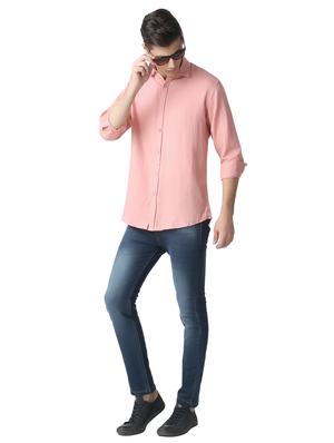 pink solid casual shirt - 17252503 - Standard Image - 4