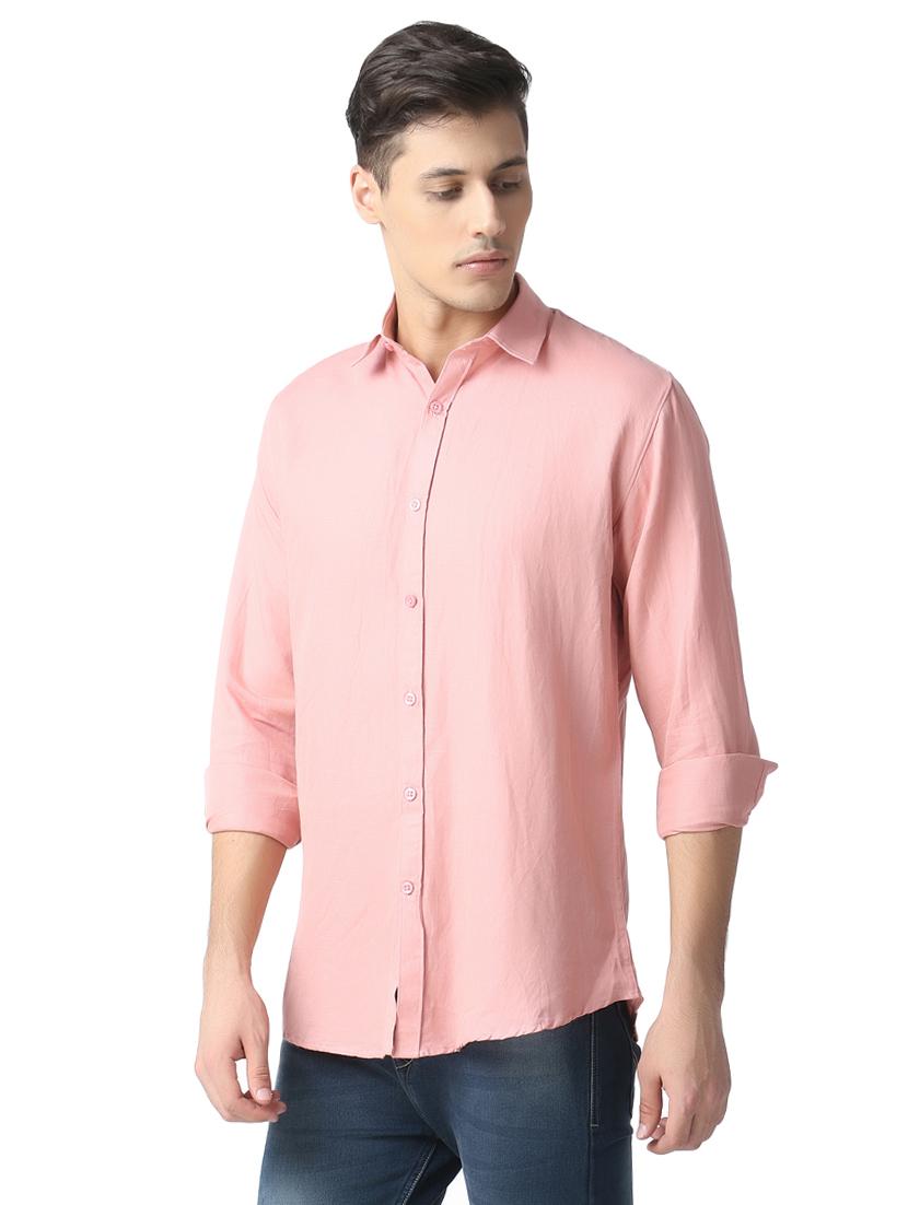 pink solid casual shirt - 17252503 - Zoom Image - 2
