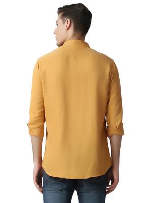 yellow solid casual shirt - 17252504 - Standard Image - 3