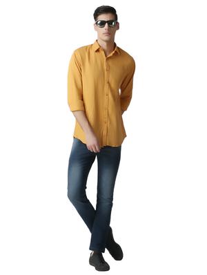 yellow solid casual shirt - 17252504 - Standard Image - 4