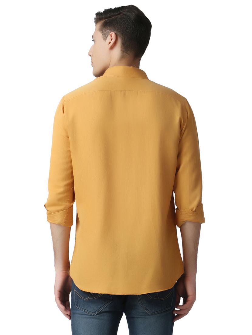 yellow solid casual shirt - 17252504 - Zoom Image - 3
