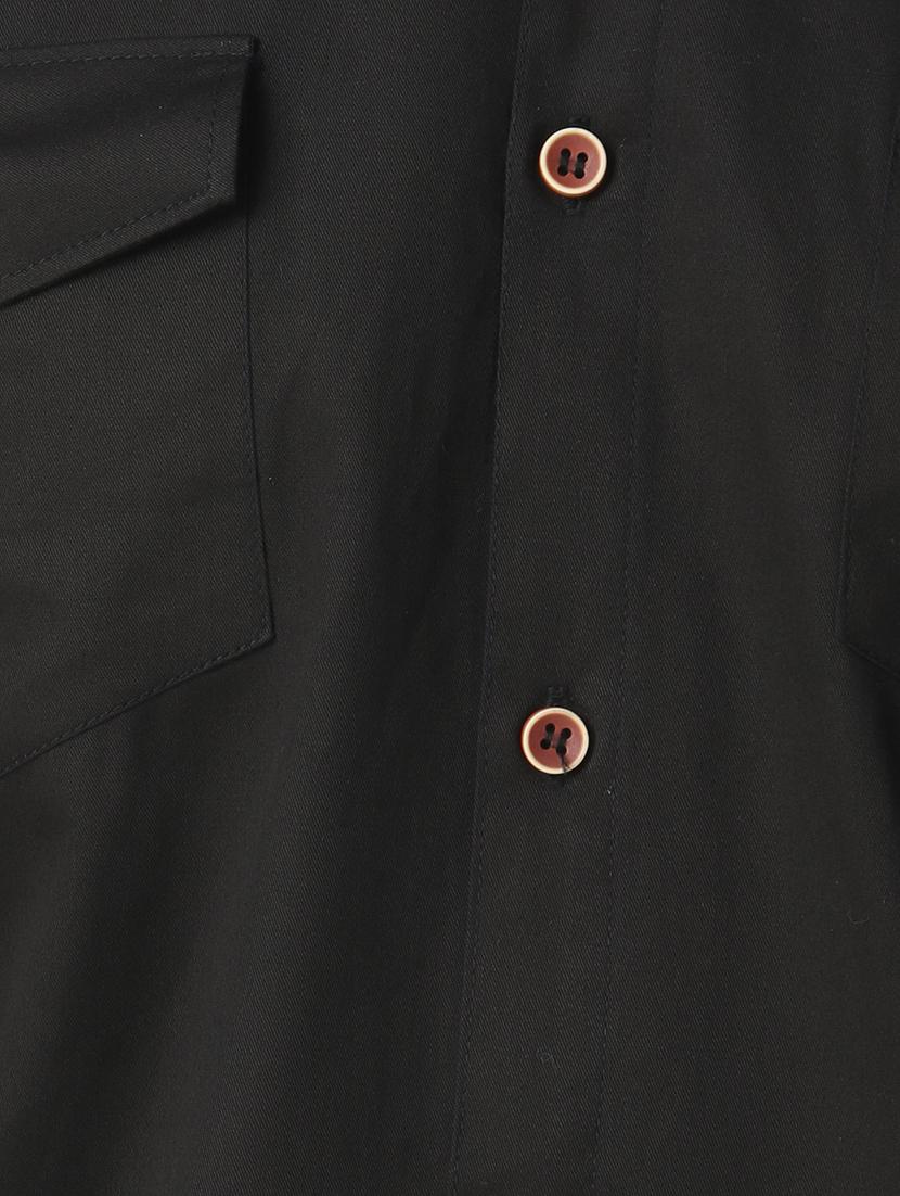 black solid casual shirt - 17252505 - Zoom Image - 5