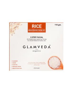 glamveda rice water brightening facial kit 110g | intense hydration & glow | all skin types| no parabens - 17252643 - Standard Image - 2