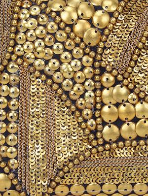 gold silk box clutch - 17255848 - Standard Image - 4