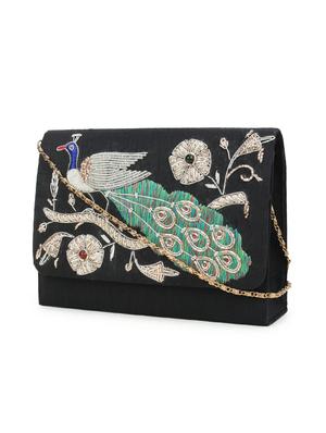 black silk regular clutch - 17255851 - Standard Image - 5