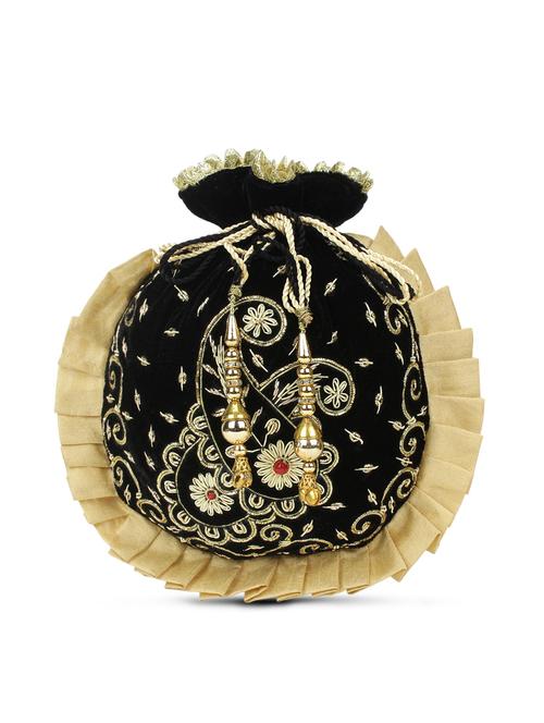 black velvet ethnic handbag - 17255854 - Standard Image - 1
