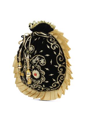 black velvet ethnic handbag - 17255854 - Standard Image - 5