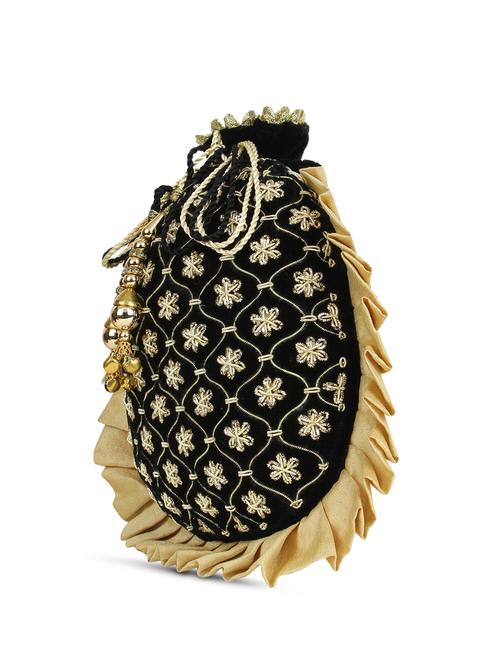 black velvet ethnic handbag - 17255856 - Standard Image - 1