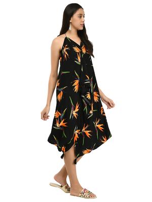 halter neck floral tent dress - 17255871 - Standard Image - 2