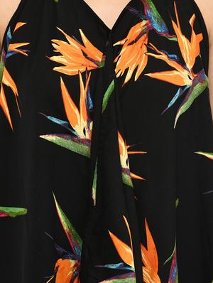halter neck floral tent dress - 17255871 - Standard Image - 4