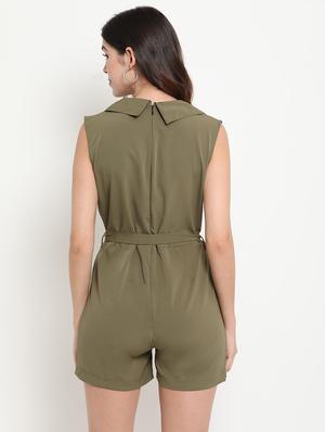 tie front romper - 17256309 - Standard Image - 3