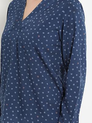 v neck printed top - 17256310 - Standard Image - 5