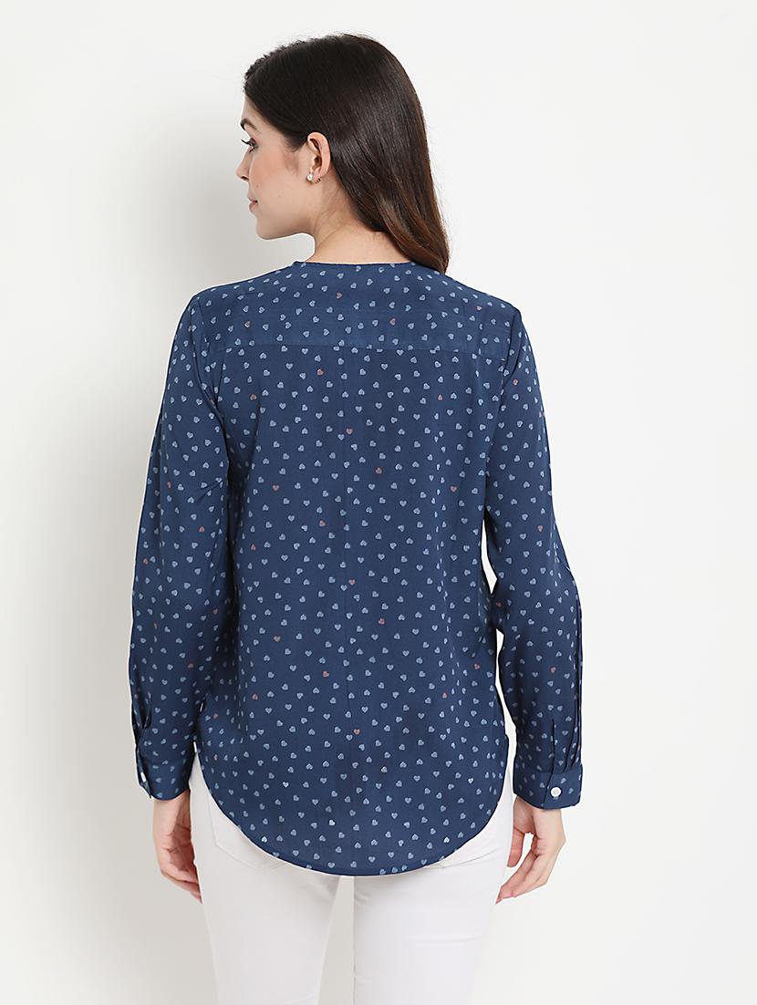 v neck printed top - 17256310 - Zoom Image - 3