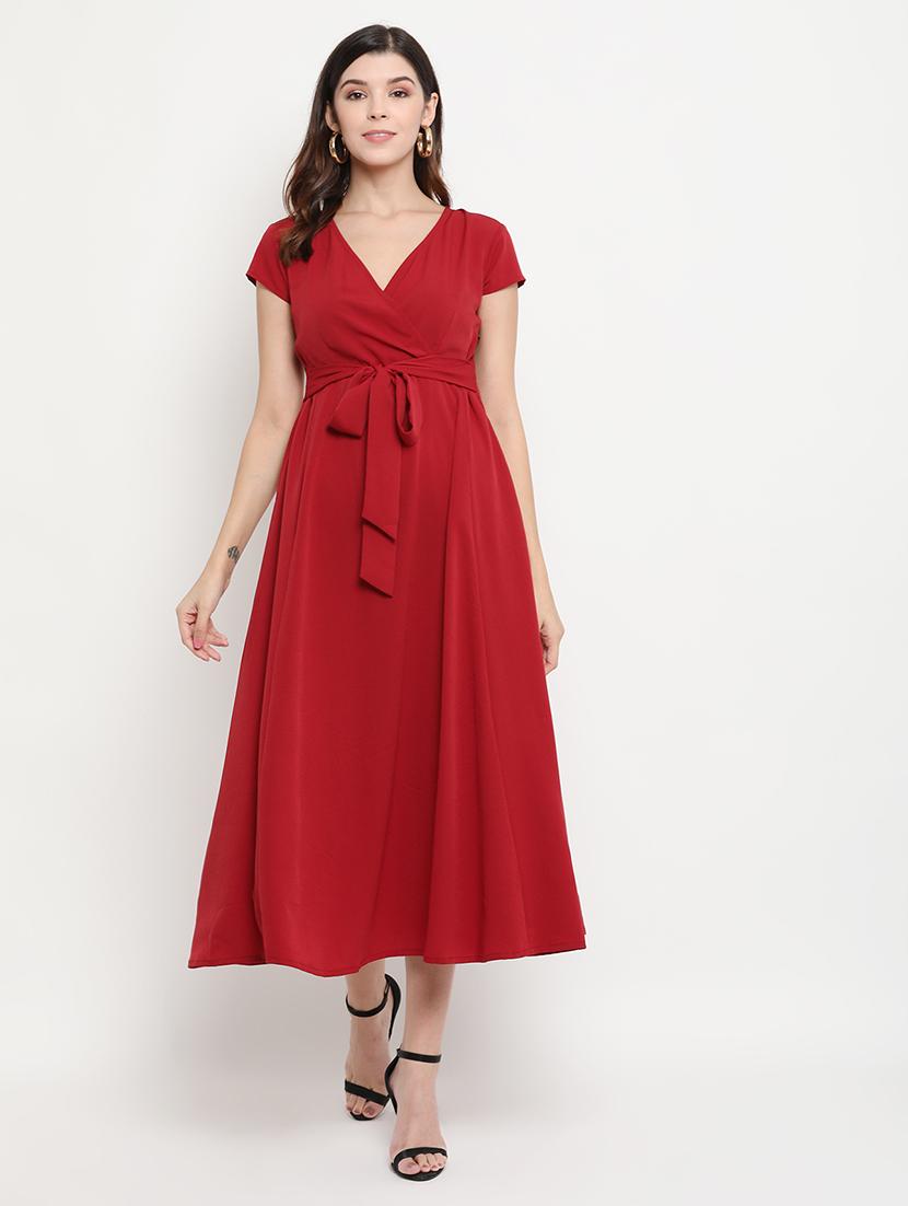 tie front flared dress - 17256340 - Zoom Image - 1