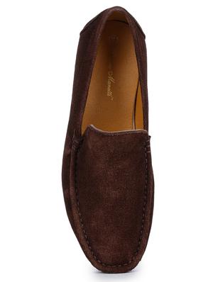 brown suede slip on loafers - 17257104 - Standard Image - 4