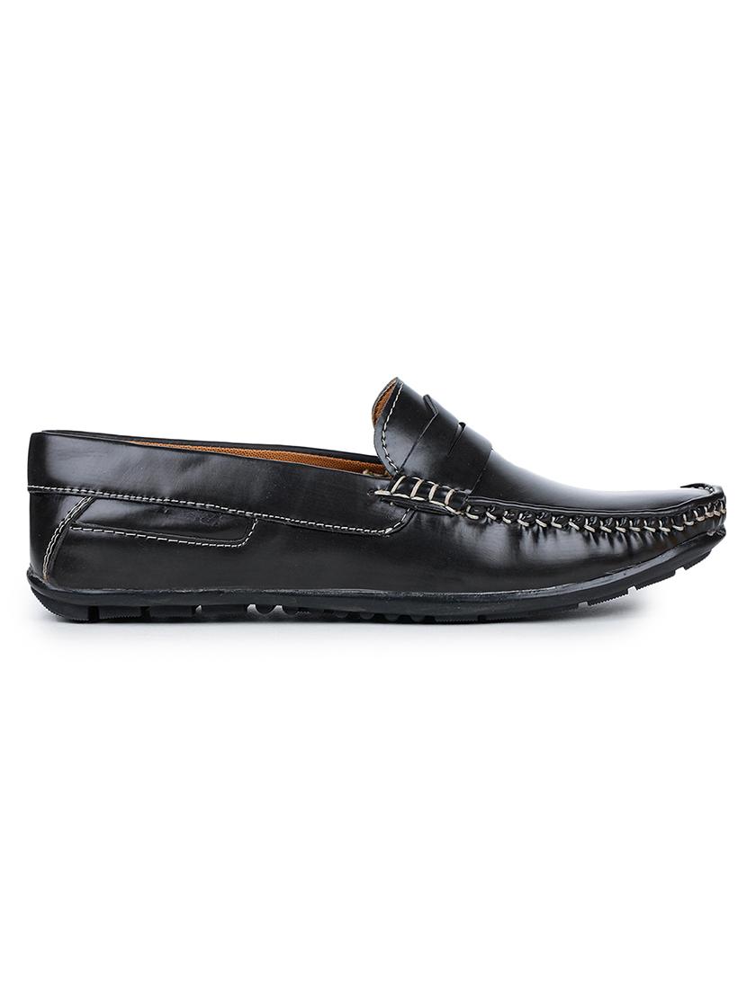 black synthetic slip on loafers - 17257106 - Zoom Image - 2
