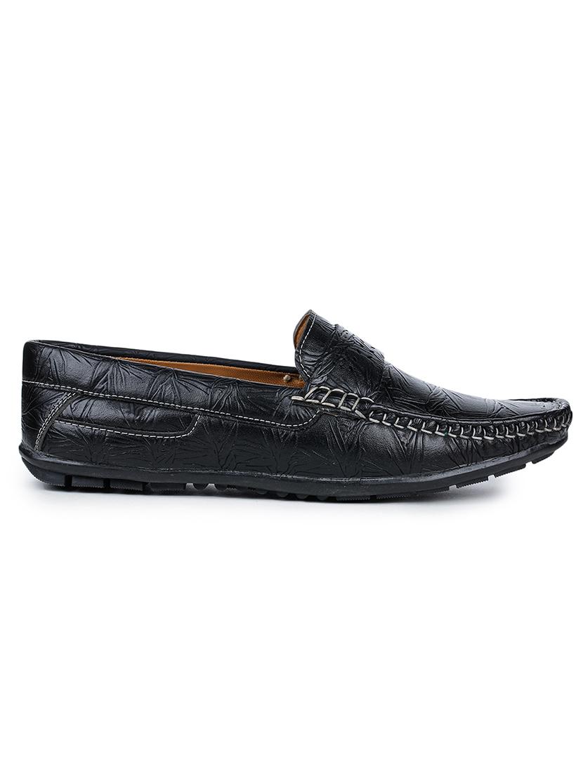 black synthetic slip on loafers - 17257114 - Zoom Image - 2