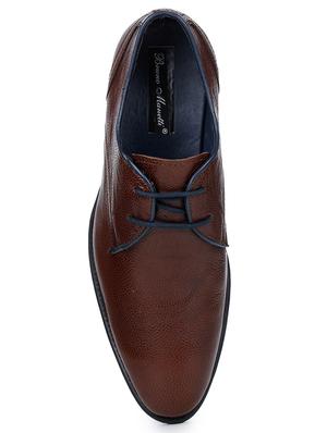 brown leather laceup derbies - 17257125 - Standard Image - 4