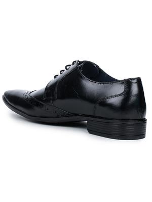black leather laceup derbies - 17257129 - Standard Image - 3