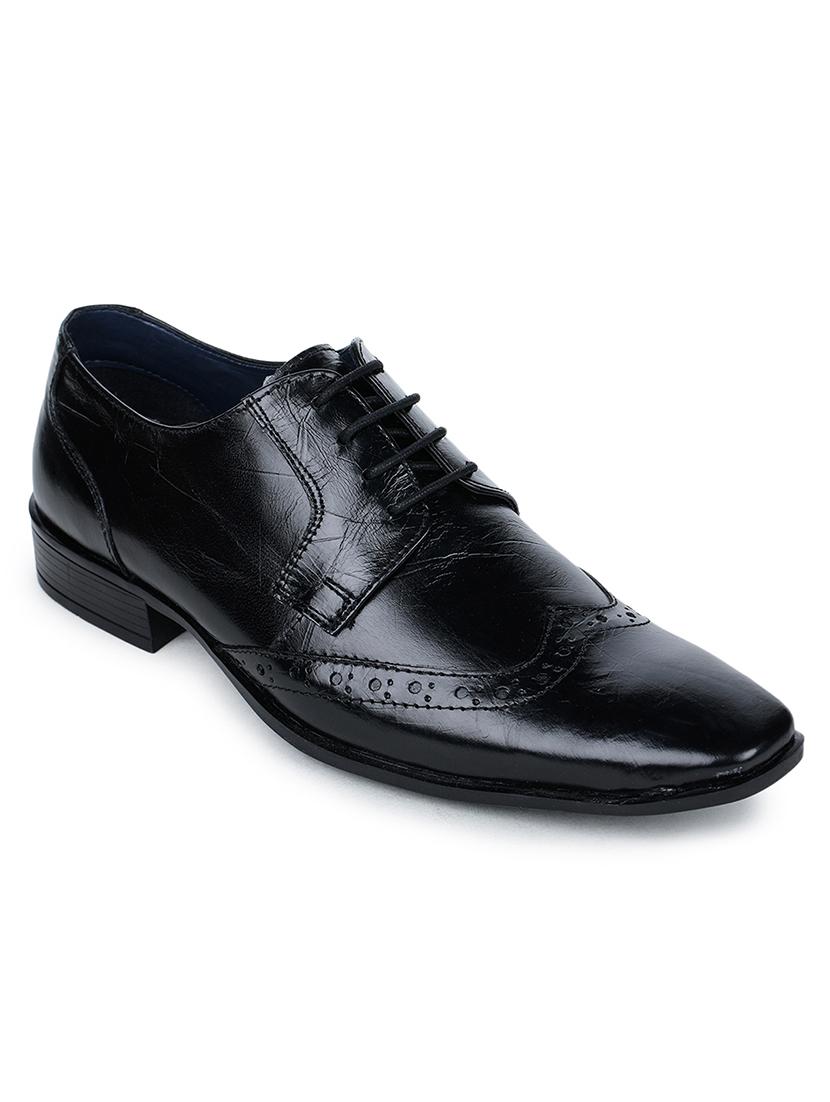black leather laceup derbies - 17257129 - Zoom Image - 1