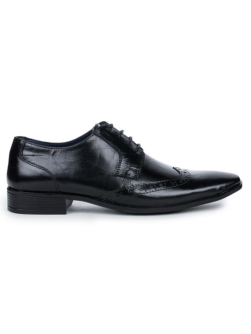 black leather laceup derbies - 17257129 - Zoom Image - 2