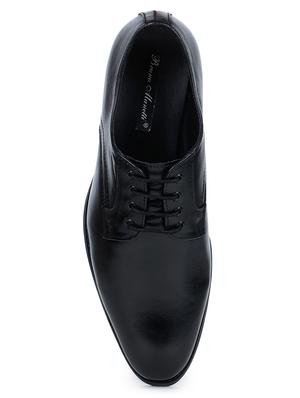 black leather laceup derbies - 17257131 - Standard Image - 4