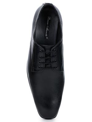 black leather laceup derbies - 17257135 - Standard Image - 4