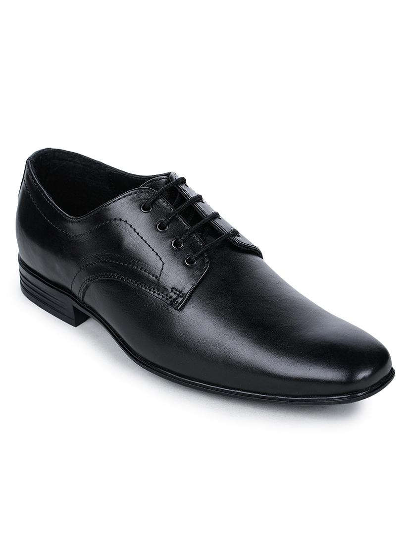 black leather laceup derbies - 17257135 - Zoom Image - 1
