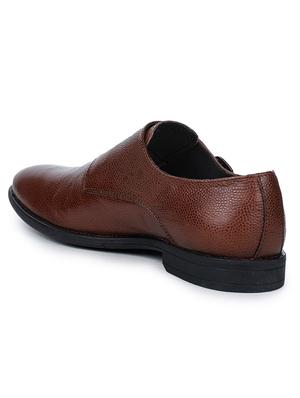 brown leather slip on ons - 17257540 - Standard Image - 3