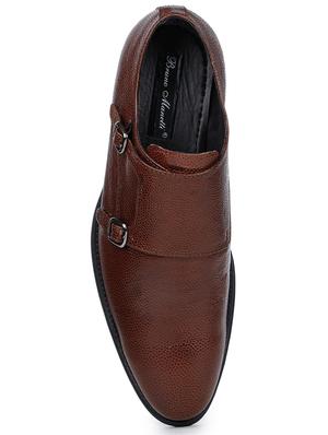 brown leather slip on ons - 17257540 - Standard Image - 4