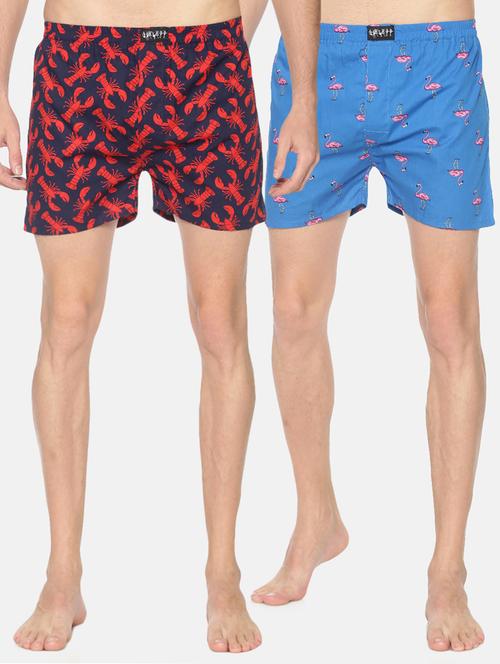 multi colored printed boxers combo - 17257585 - Standard Image - 1