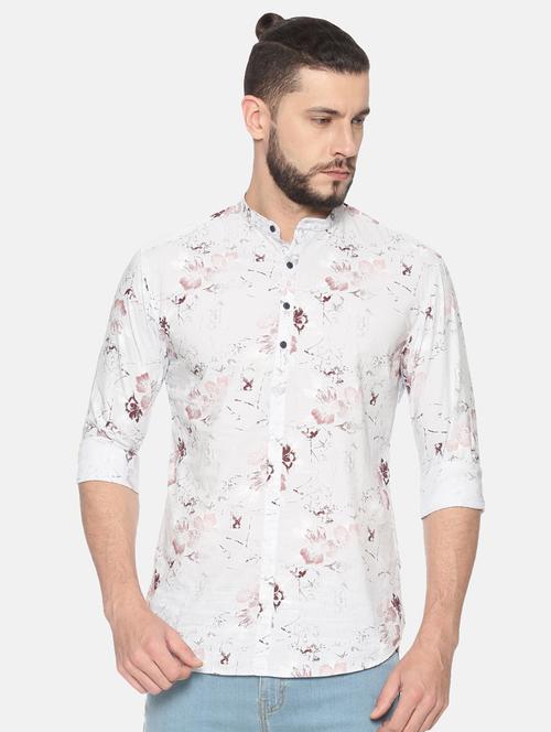 white floral printed short kurta - 17257613 - Standard Image - 1