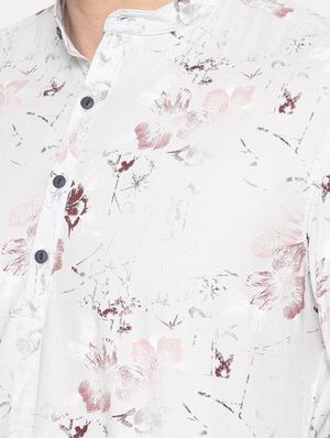 white floral printed short kurta - 17257613 - Standard Image - 5