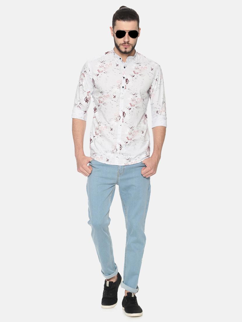 white floral printed short kurta - 17257613 - Zoom Image - 4