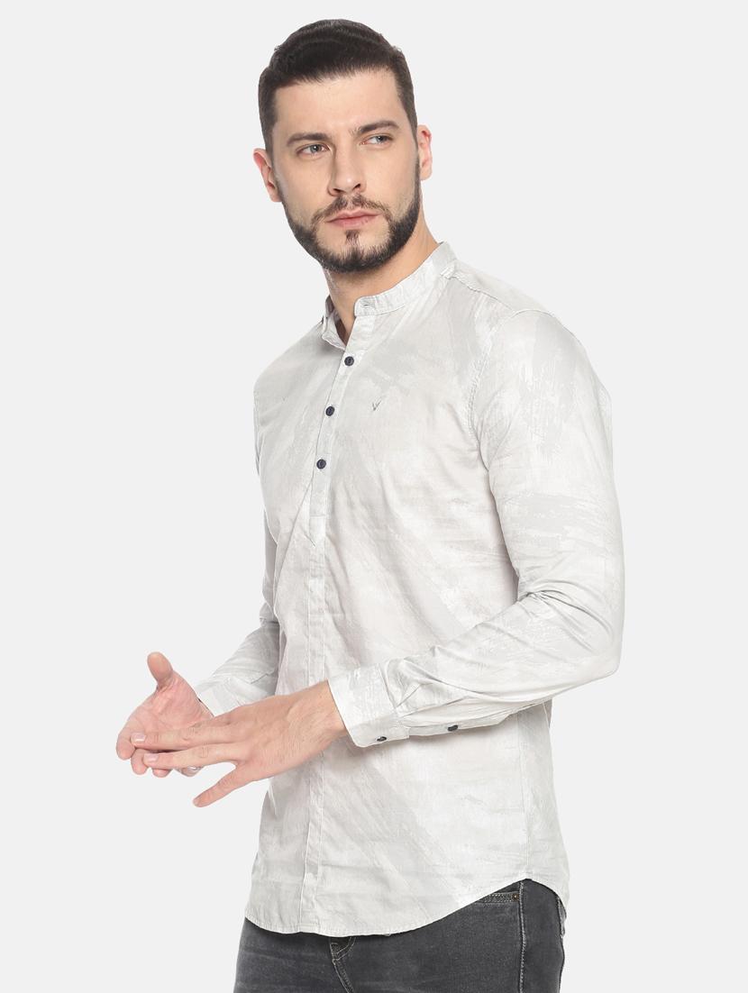 grey printed short kurta - 17257614 - Zoom Image - 2